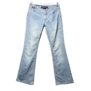 Y2K Squeeze Stephen Hardy Light Wash Low Rise Bootcut Flare Jeans 7/8